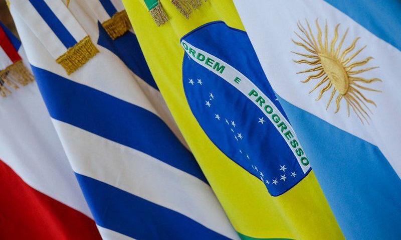Bandiere Brasile e Argentina