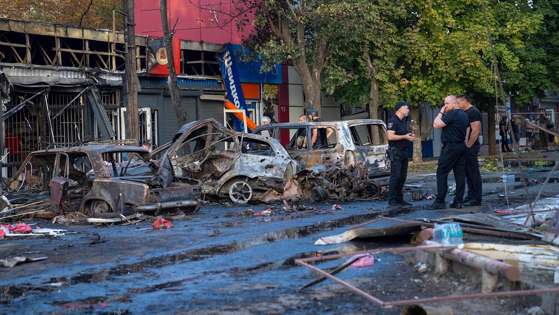 Bombardamento sulla città di Konstantinovka